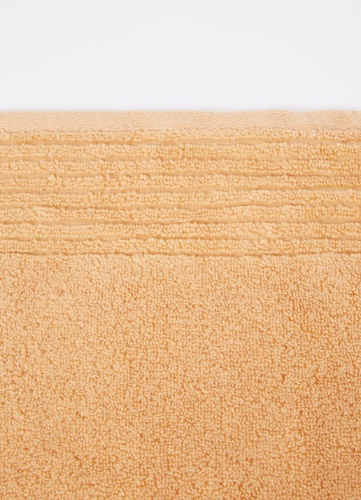 Olivier Desforges Alizee badhanddoek  - 450 gr/m² - 100 x 50 cm - detail abrikoos