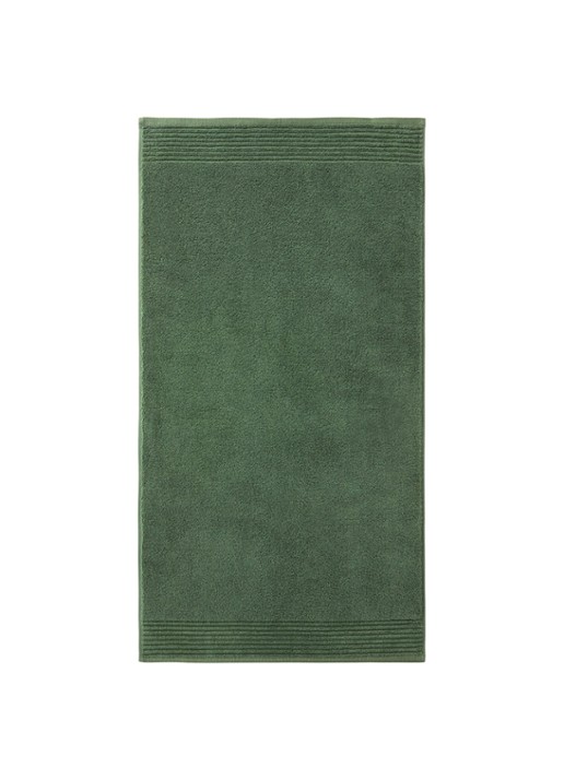 Olivier Desforges Alizee badhanddoek  - 450 gr/m² - 100 x 50 cm - voorkant 2 olijfgroen