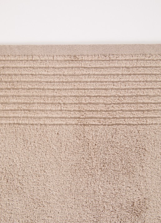 Olivier Desforges Alizee badlaken van katoen 450 gr/m2 - 70 x 140 cm - detail 3 taupe