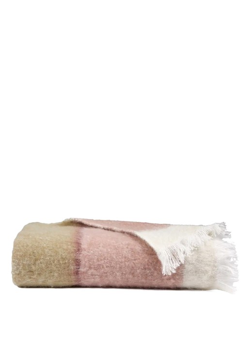 Olivier Desforges Baikal plaid 250 x 230 cm - achterkant 3 lichtbruin