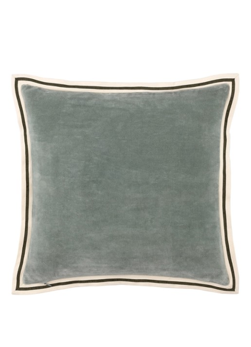 Olivier Desforges Galons sierkussenhoes 45 x 45 cm - voorkant 4 grijs