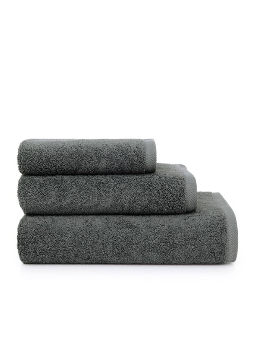 Olivier Desforges Ma Douce badhanddoek 600 gr/m2 - 40 x 60 cm - detail 4 donkergrijs