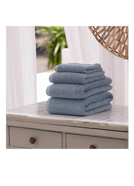 Olivier Desforges Ma Douce badlaken - 600 gr/m2 - 70 x 140 cm - detail 3 staalblauw