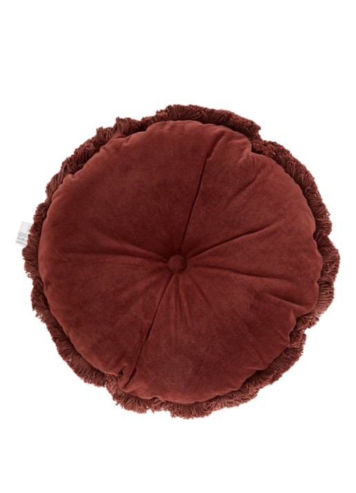 Olivier Desforges Romulus sierkussen Ø45 cm - voorkant 3 bordeauxrood