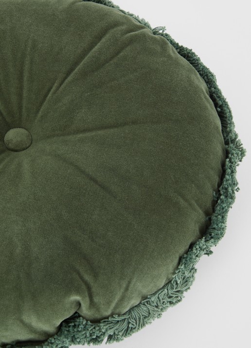 Olivier Desforges Romulus sierkussen Ø45 cm - detail 2 groen