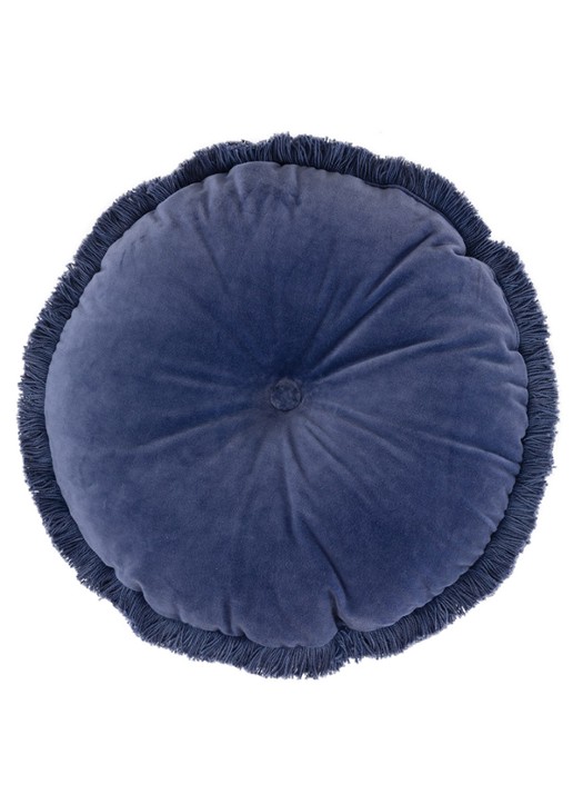 Olivier Desforges Romulus sierkussen Ø45 cm - voorkant 2 donkerblauw