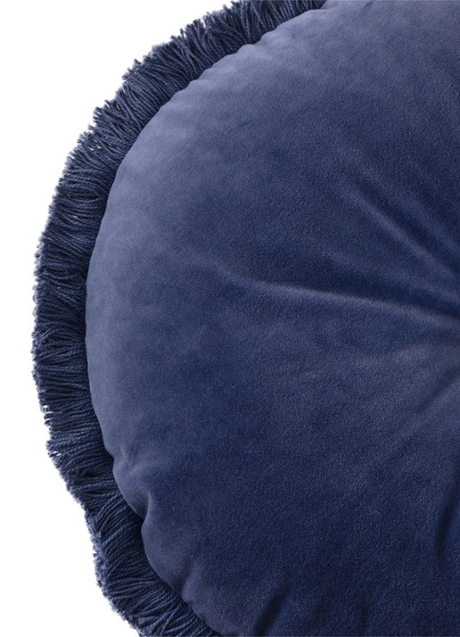 Olivier Desforges Romulus sierkussen Ø45 cm - voorkant 3 donkerblauw