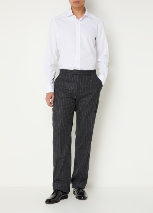 Olymp Luxor modern fit overhemd met stretch - voorkant 2 wit