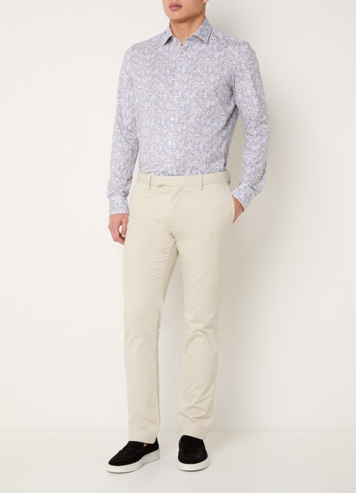 Olymp Luxor regular fit overhemd met stretch - voorkant 3 lichtblauw