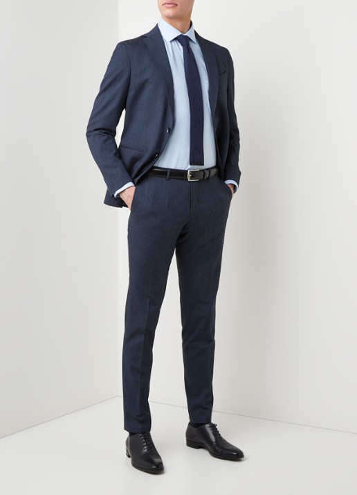 Olymp Regular fit overhemd met borstzak - voorkant 5 lichtblauw