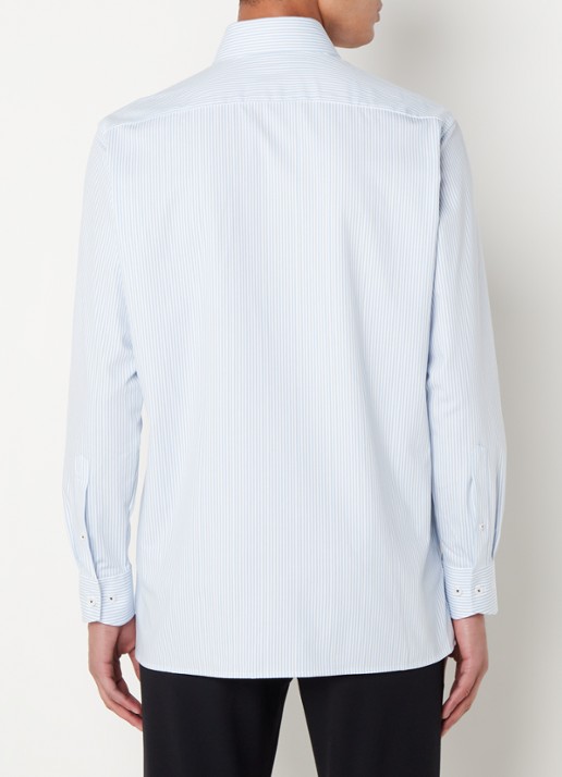 Olymp Regular fit overhemd van jersey - achterkant 5 indigo