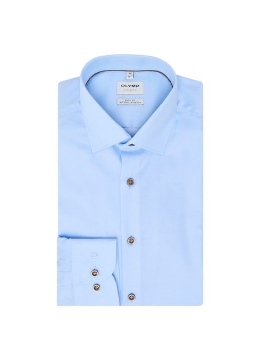 Olymp Slim fit overhemd met kent kraag - voorkant 4 lichtblauw