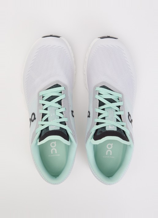On Cloud 6 Push sportschoen van mesh met logo  - detail 4 lichtblauw