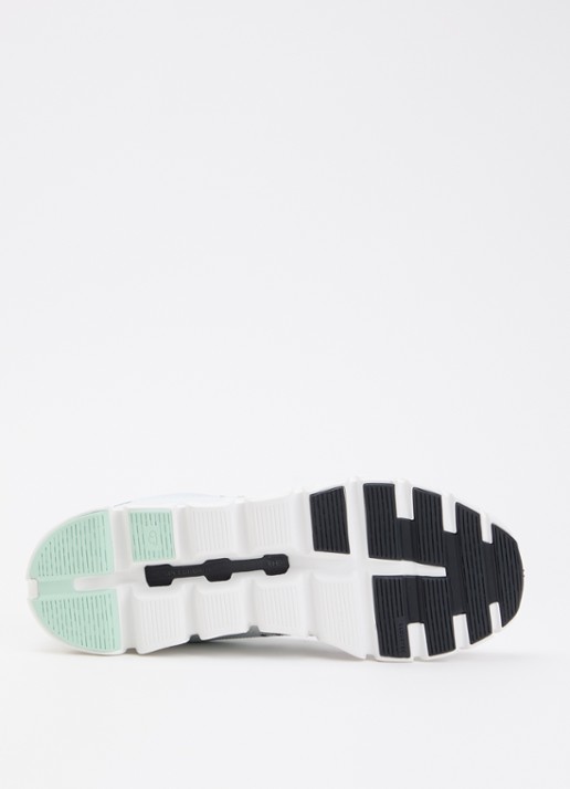 On Cloud 6 Push sportschoen van mesh met logo  - detail 5 lichtblauw