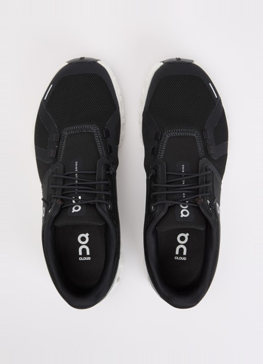 On Cloud 6 sneaker met gebreid bovenwerk - detail 3 zwart