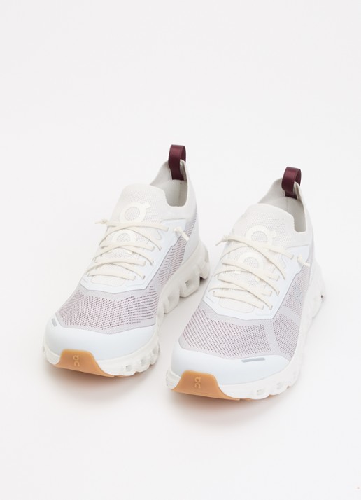 On Cloud 6 sneaker met gebreid bovenwerk - detail 3 ivoor