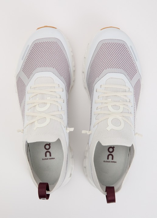 On Cloud 6 sneaker met gebreid bovenwerk - detail 4 ivoor