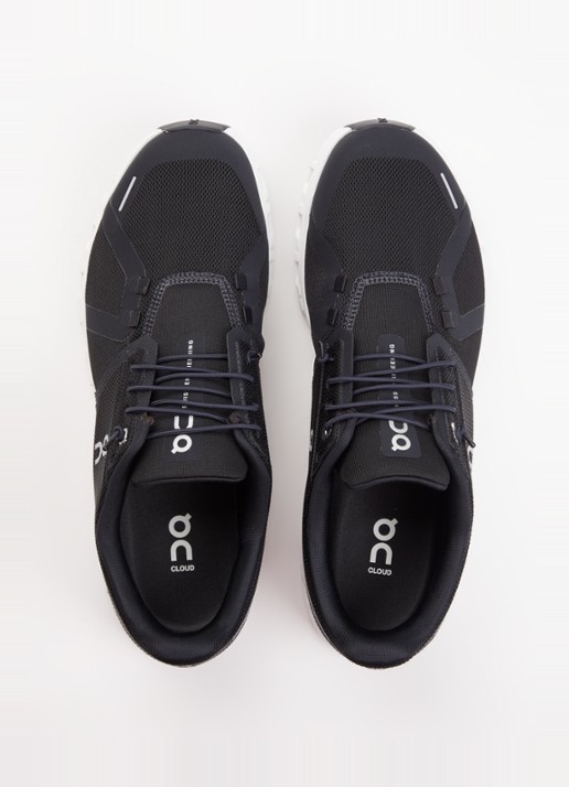 On Cloud 6 sneaker met gebreid bovenwerk - detail 4 zwart
