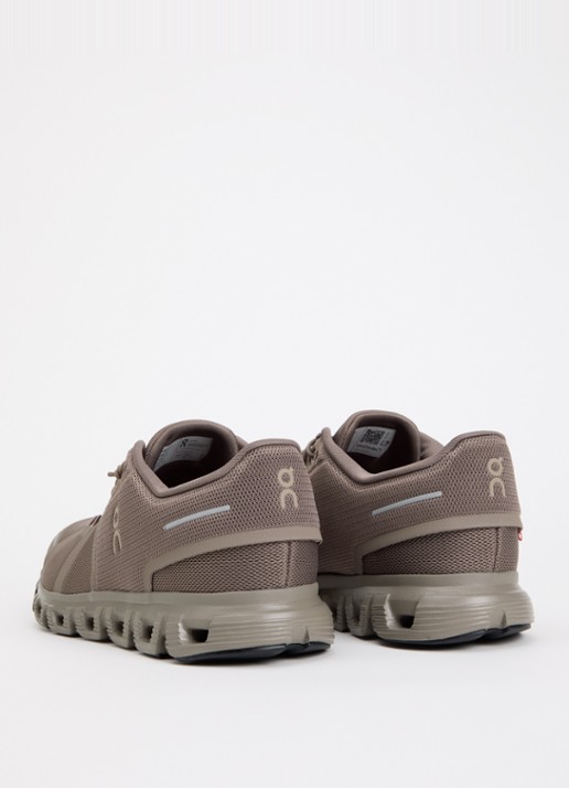 On Cloud 6 sneaker van mesh met logo - achterkant 5 lichtbruin