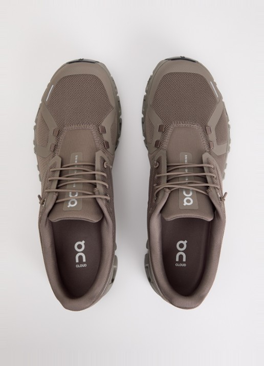 On Cloud 6 sneaker van mesh met logo - detail 3 lichtbruin