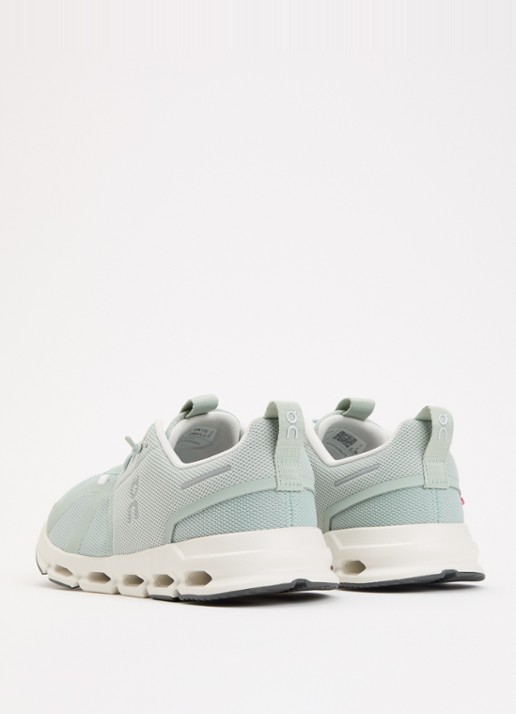 On Cloud Sky sneaker met gebreid bovenwerk - achterkant 2 mint