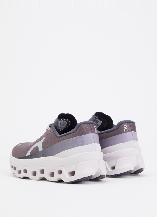 On Cloudmonster sneaker met mesh details - achterkant paars