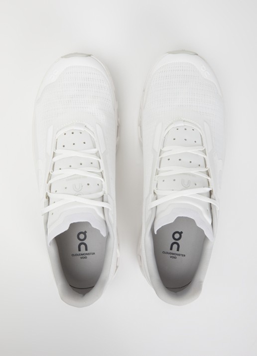On Cloudmonster Void sneaker van mesh met logo - detail 4 wit
