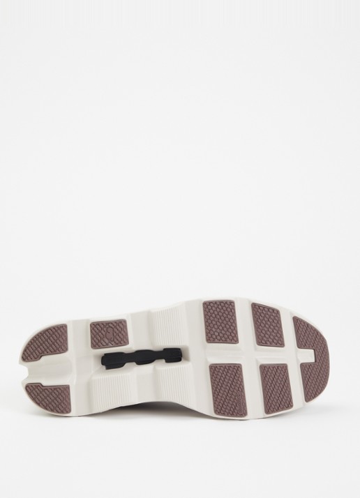 On Cloudmonster Void sportschoen van mesh met gebreid bovenwerk - detail 3 taupe