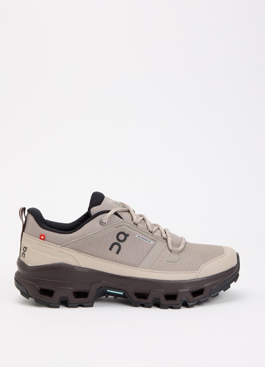 On Cloudrock low hiking sneaker van mesh  - voorkant 2 bruin