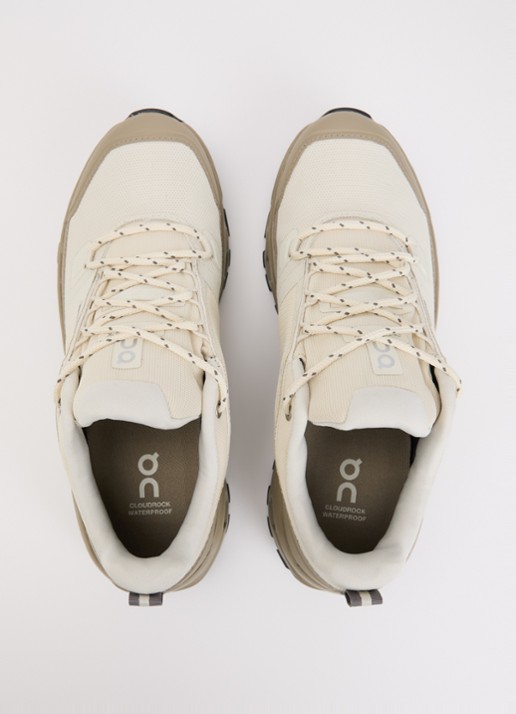On Cloudrock sneaker met gebreid bovenwerk en logo - detail 3 vanillegeel