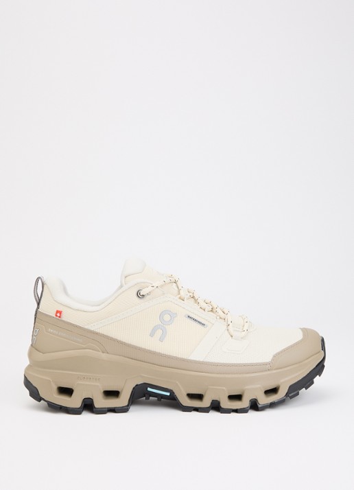 On Cloudrock sneaker met gebreid bovenwerk en logo - voorkant vanillegeel