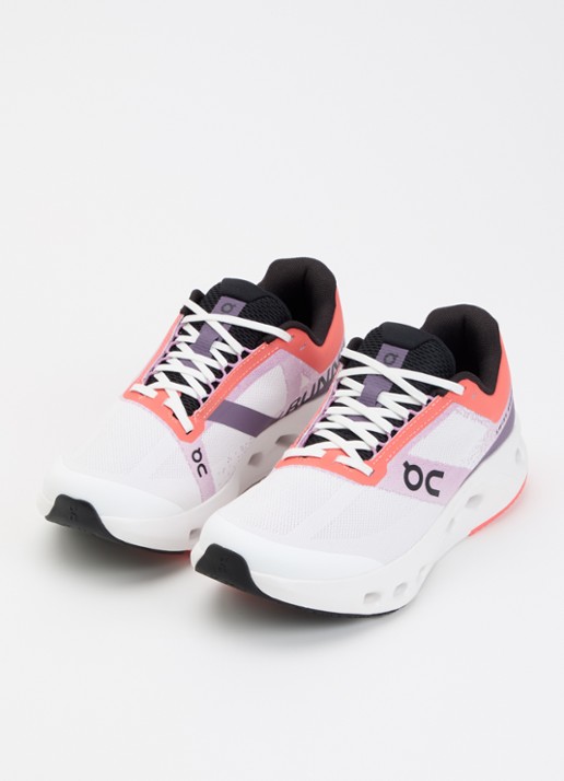 On Cloudsurfer Youth sneaker met gebreid bovenwerk - voorkant 4 lila