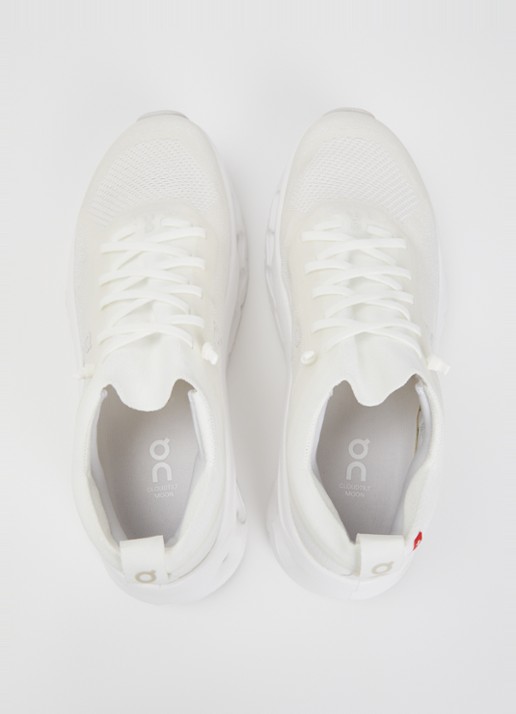 On Cloudtilt Moon sneaker met gebreid bovenwerk - detail 3 wit