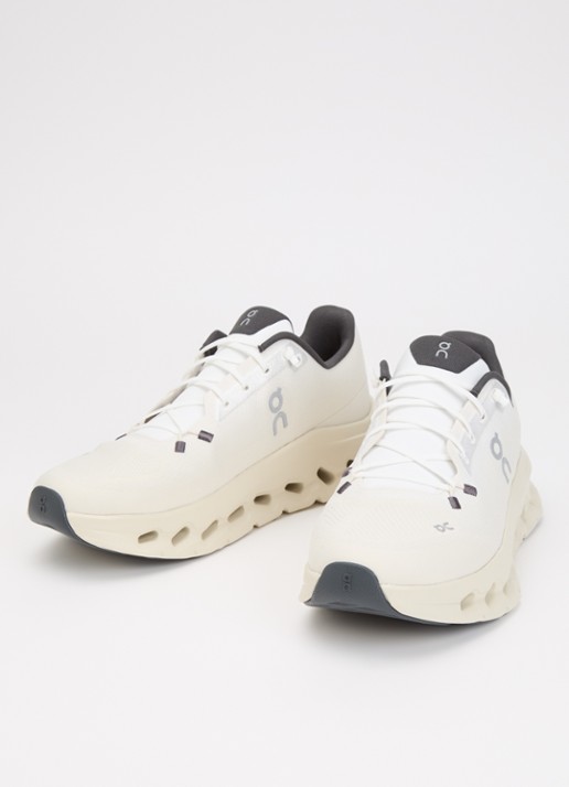 On Cloudtilt sneaker met gebreid bovenwerk en logo - detail creme