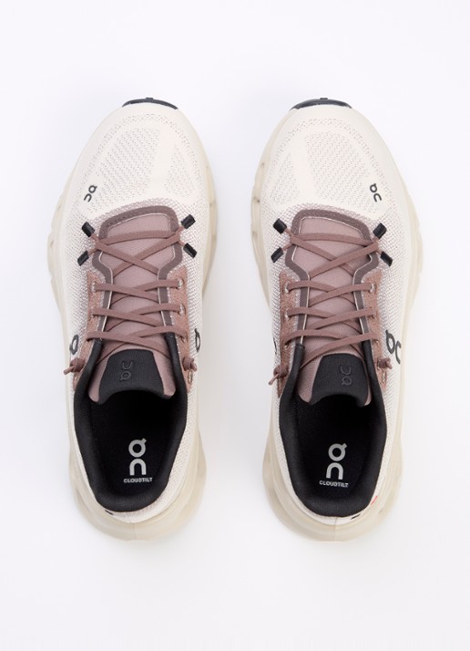 On Cloudtilt sneaker met gebreid bovenwerk - detail 4 beige