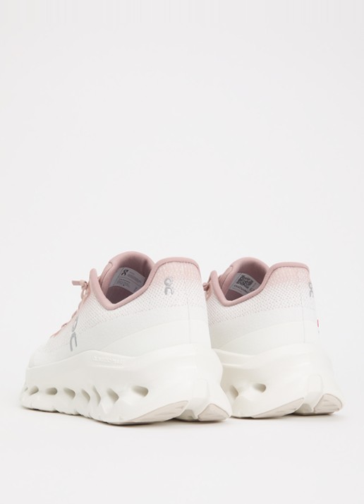 On Cloudtilt sneaker met gebreid bovenwerk - achterkant oudroze