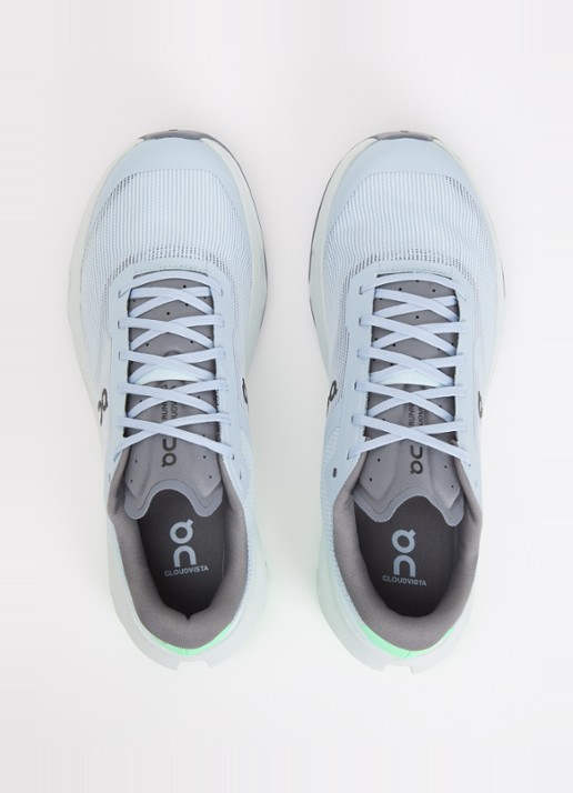On Cloudvista 3 sneaker met gebreid bovenwerk - detail 3 blauwgrijs