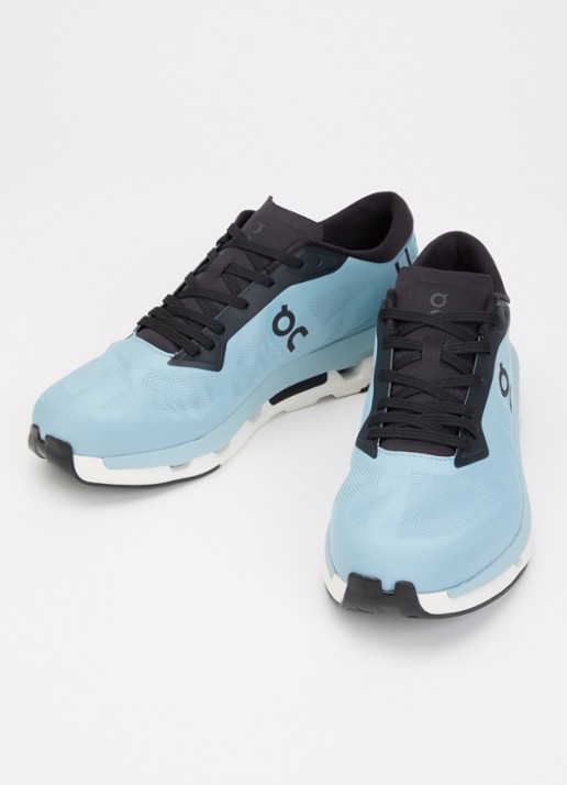 On Cloudzone sneaker met gebreid bovenwerk en logo - detail turquoise