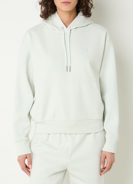 On Club Collective hoodie met logo- en backprint - achterkant 3 lichtgroen