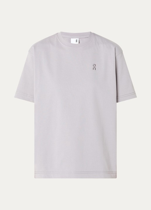 On Club Collective T-shirt met logo  - voorkant 2 taupe