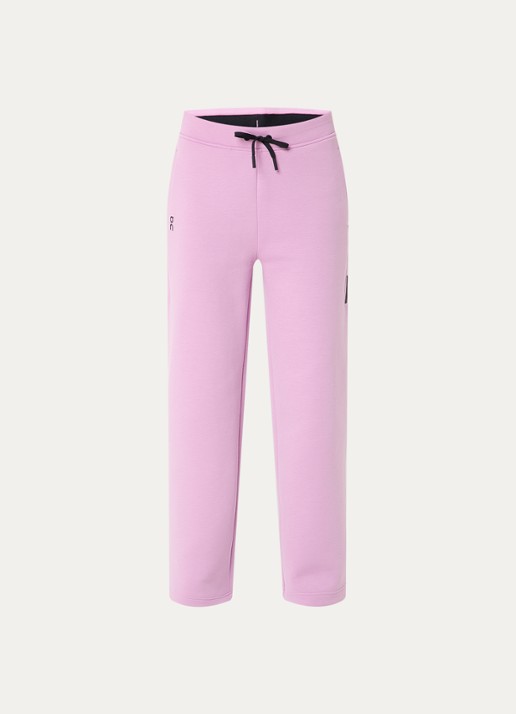 On Focus Tech high waist straight fit joggingbroek met steekzakken - voorkant 2 roze