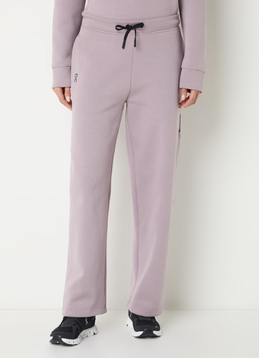 On Focus Tech high waist straight fit joggingbroek met steekzakken - detail 4 oudroze