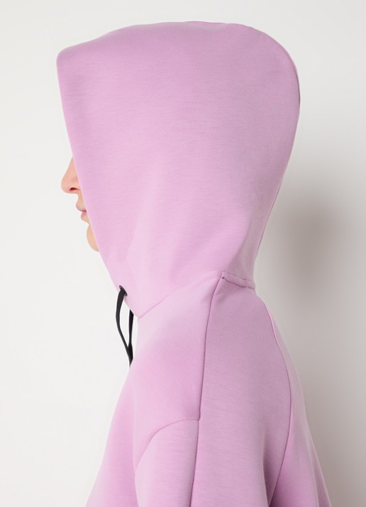 On Focus Tech hoodie met ritszakken - detail 2 roze