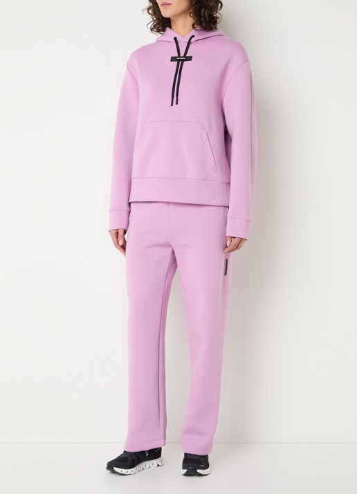 On Focus Tech hoodie met ritszakken - voorkant 5 roze
