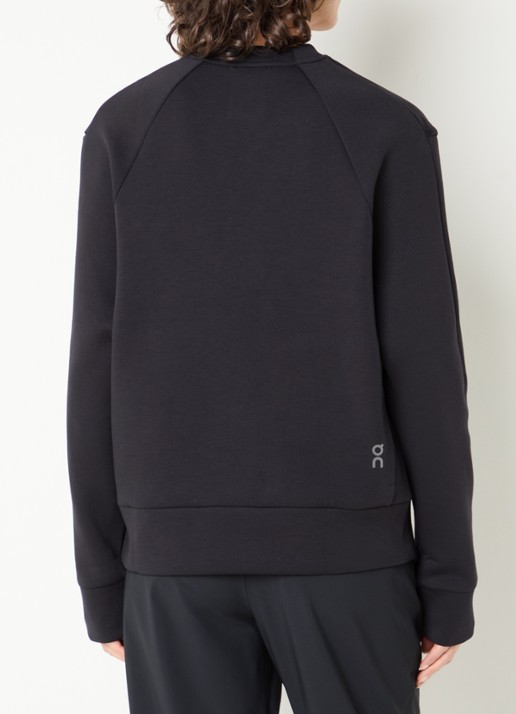 On Focus Tech sweater met logo - achterkant zwart