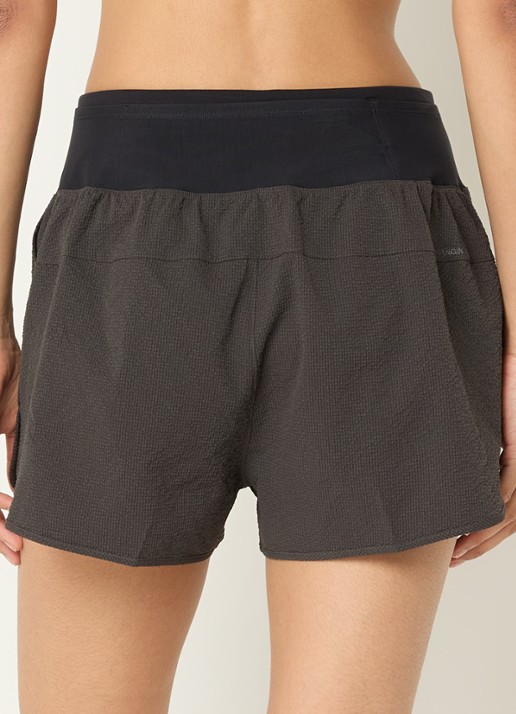 On Performance high waist loose fit trainingslegging met logo - achterkant donkergrijs