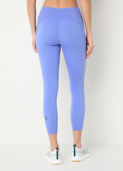 On Performance high waist skinny fit cropped trainingslegging met logo - achterkant 5 lichtblauw