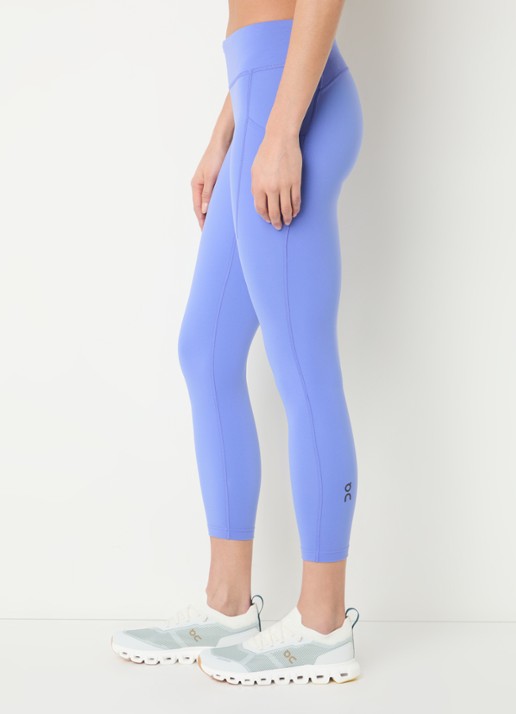 On Performance high waist skinny fit cropped trainingslegging met logo - detail 4 lichtblauw