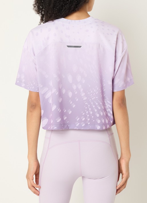 On Performance trainings T-shirt met print - achterkant 2 lila