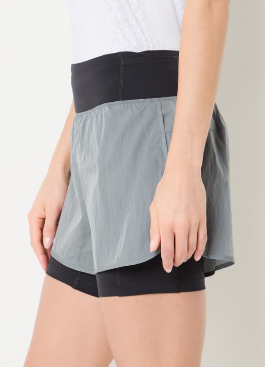 On Performance Volt high waist straight fit trainingsshort  - detail 4 antraciet
